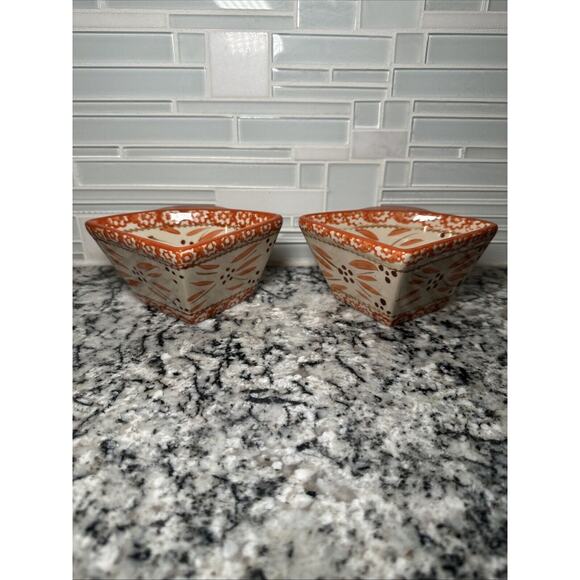 Temptations Old World Orange 6 oz. Triangle Ramekins - Set of 4 - Picture 3 of 8